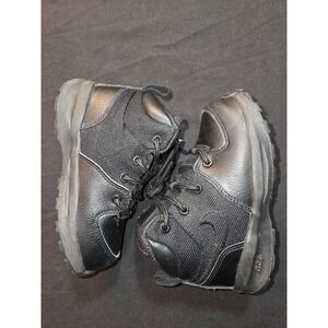 Nike‎ ACG Boots Toddler Size 8C Black Leather Lace Up Hiking Shoes
